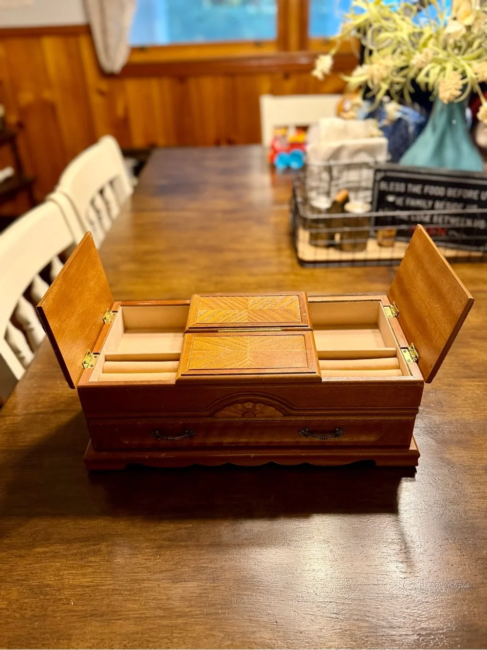 Wooden Jewelry Box Organizer